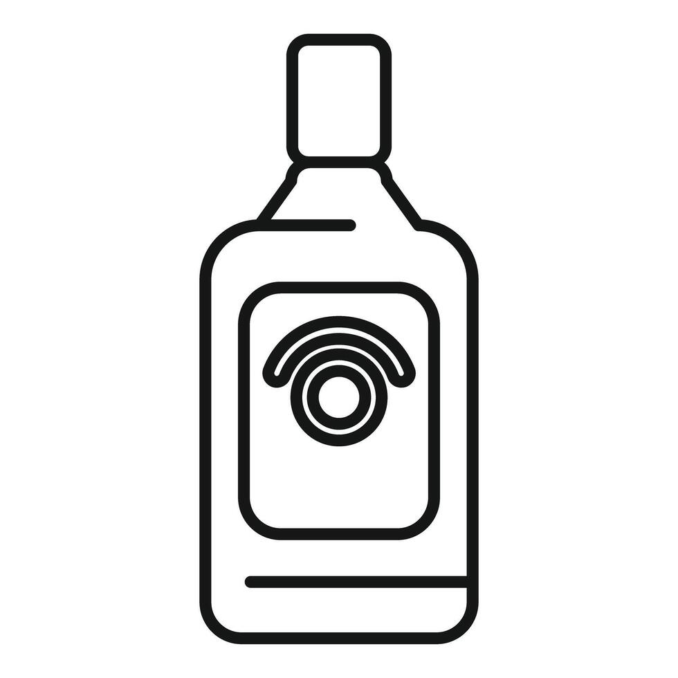 Bottle of shampoo for sensitive skin and hair care routine vector
