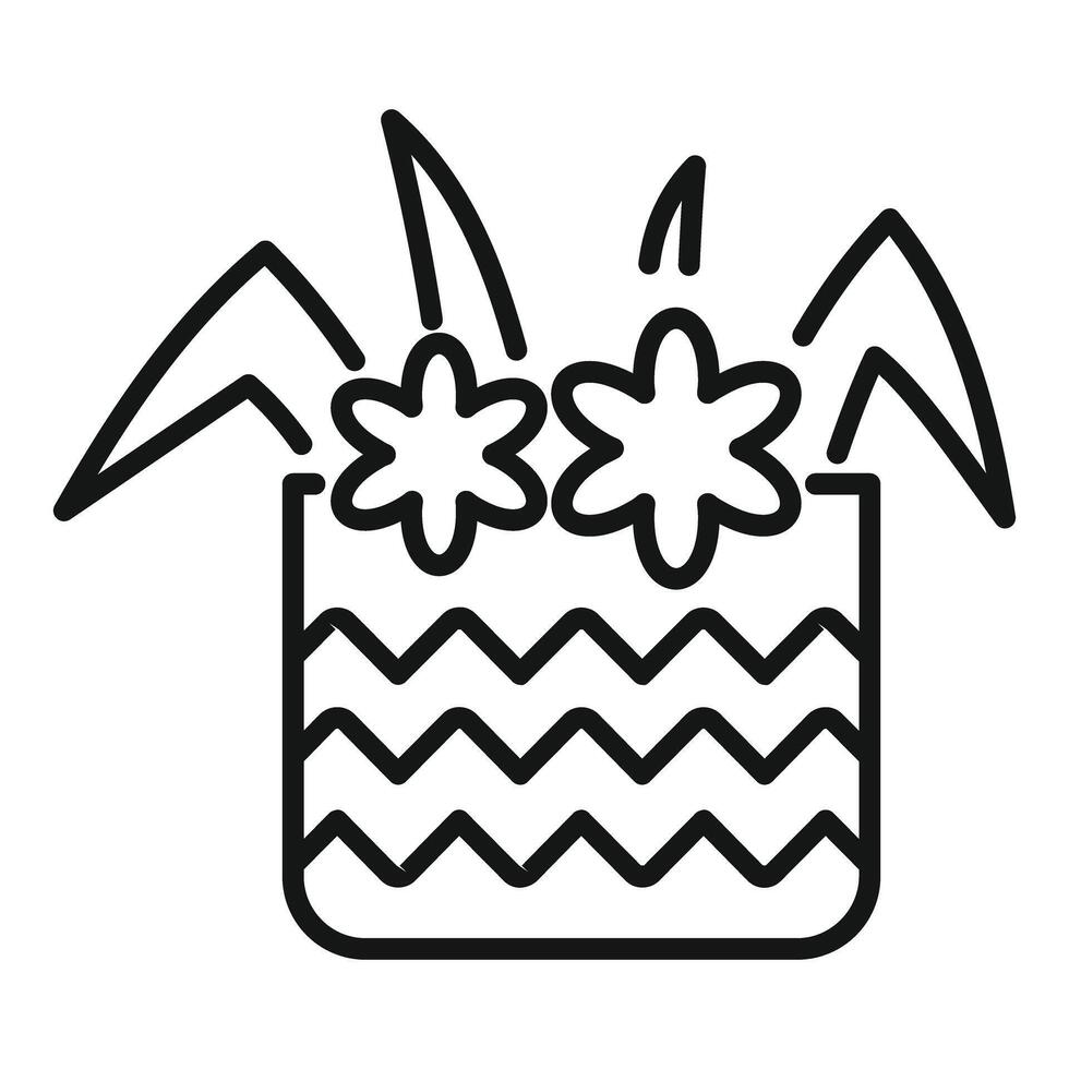 Flower bouquet growing from gift box with chevron pattern vector
