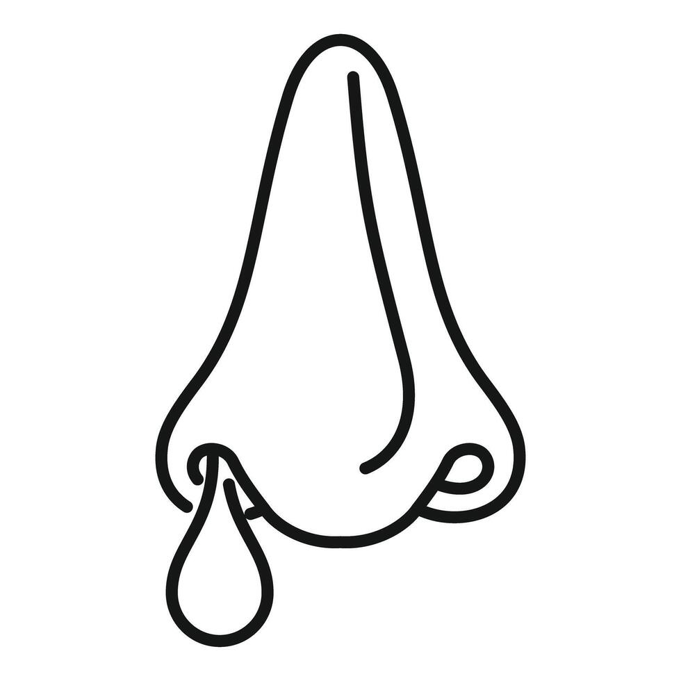 Runny nose icon representing flu and cold symptoms vector
