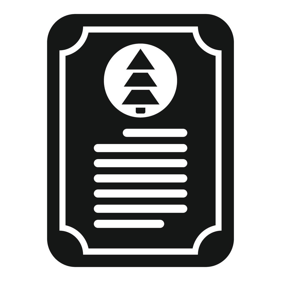 Christmas card design featuring festive tree icon and blank lines for personalized message vector