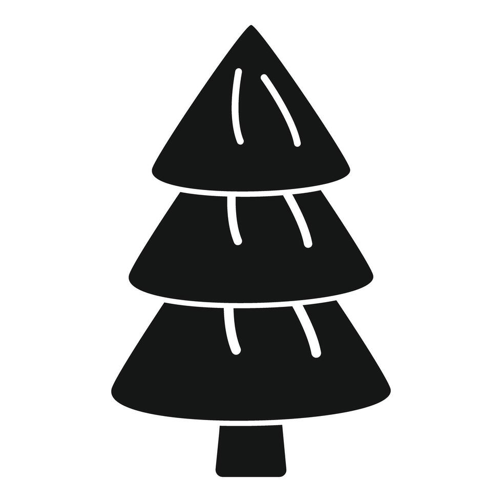 Simple black and white christmas tree standing tall vector