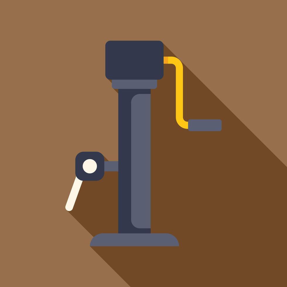 Car jack is lifting a vehicle during maintenance service vector