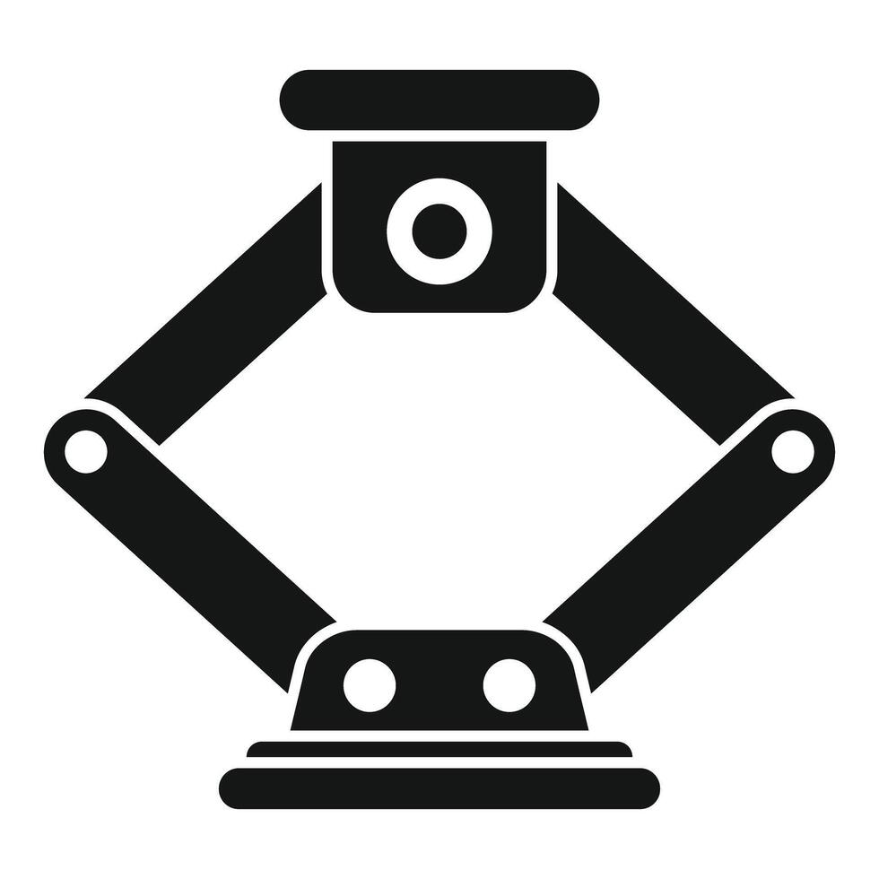 Robotic arm holding object with camera vision system vector