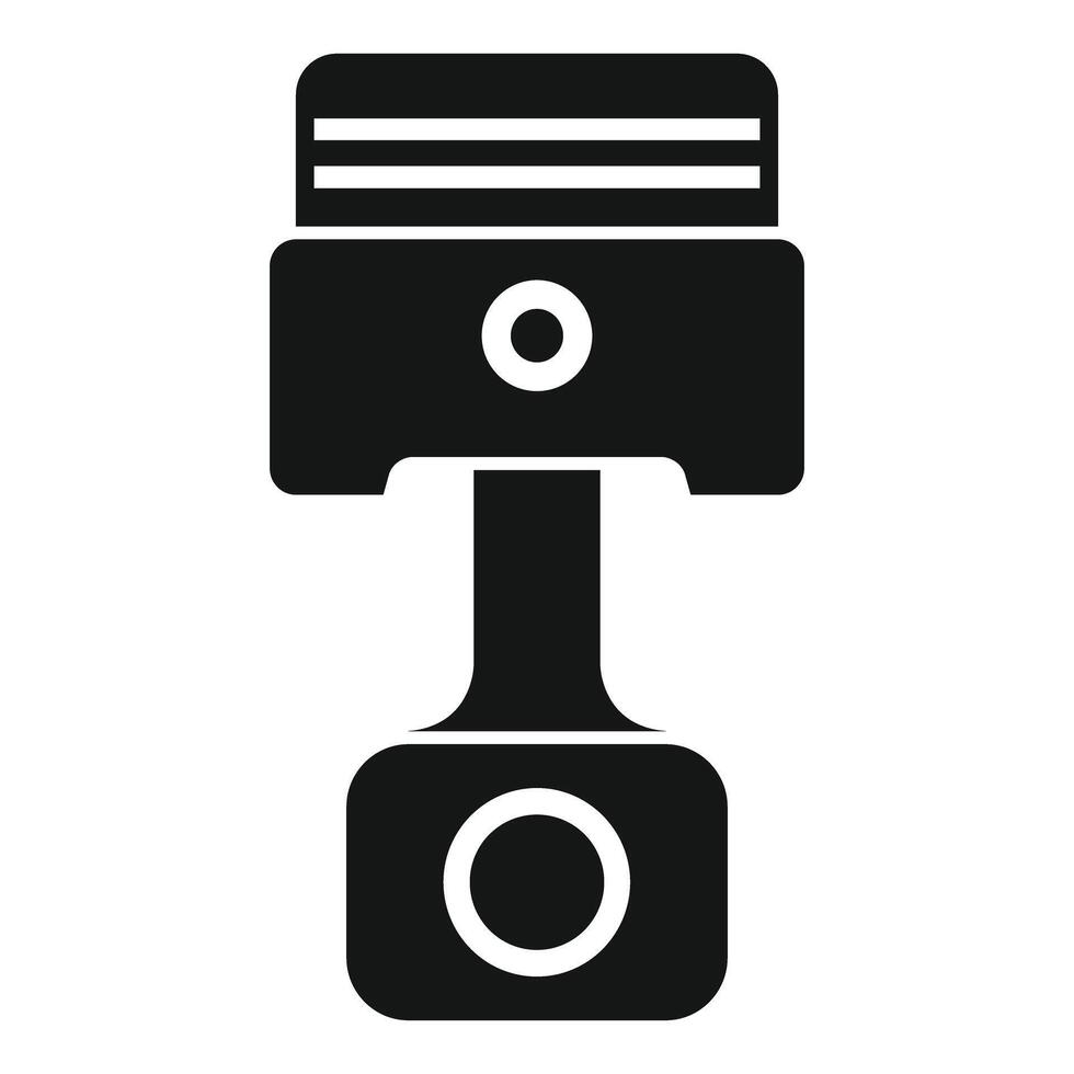 Black piston icon showing engine power vector
