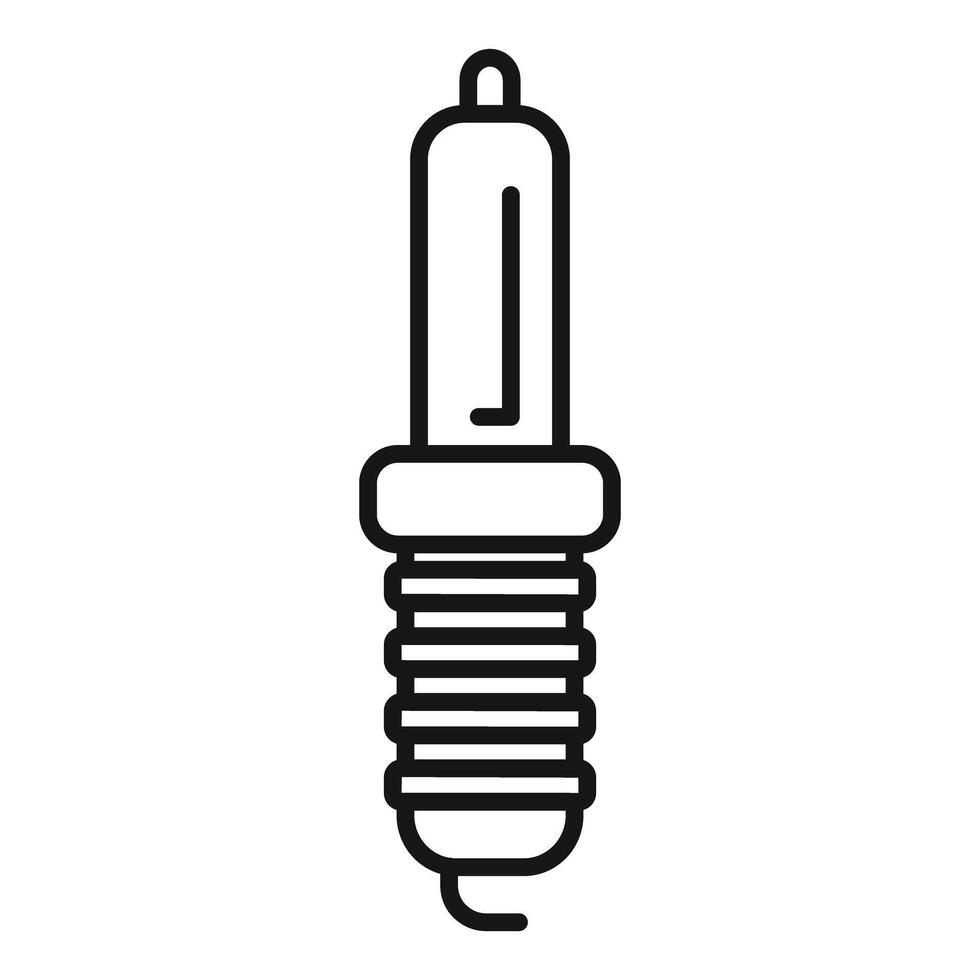 Car spark plug engine ignition system component icon vector