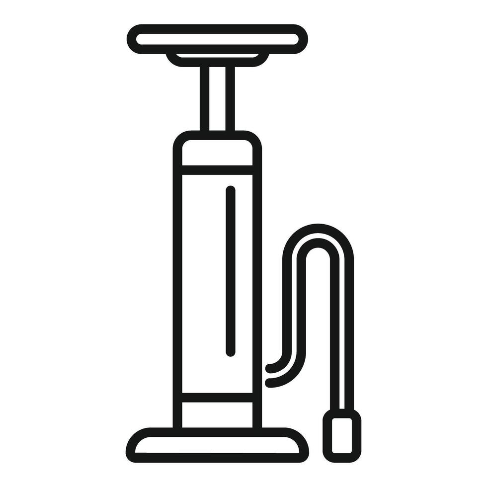 Bicycle pump icon representing inflating tires and maintenance vector