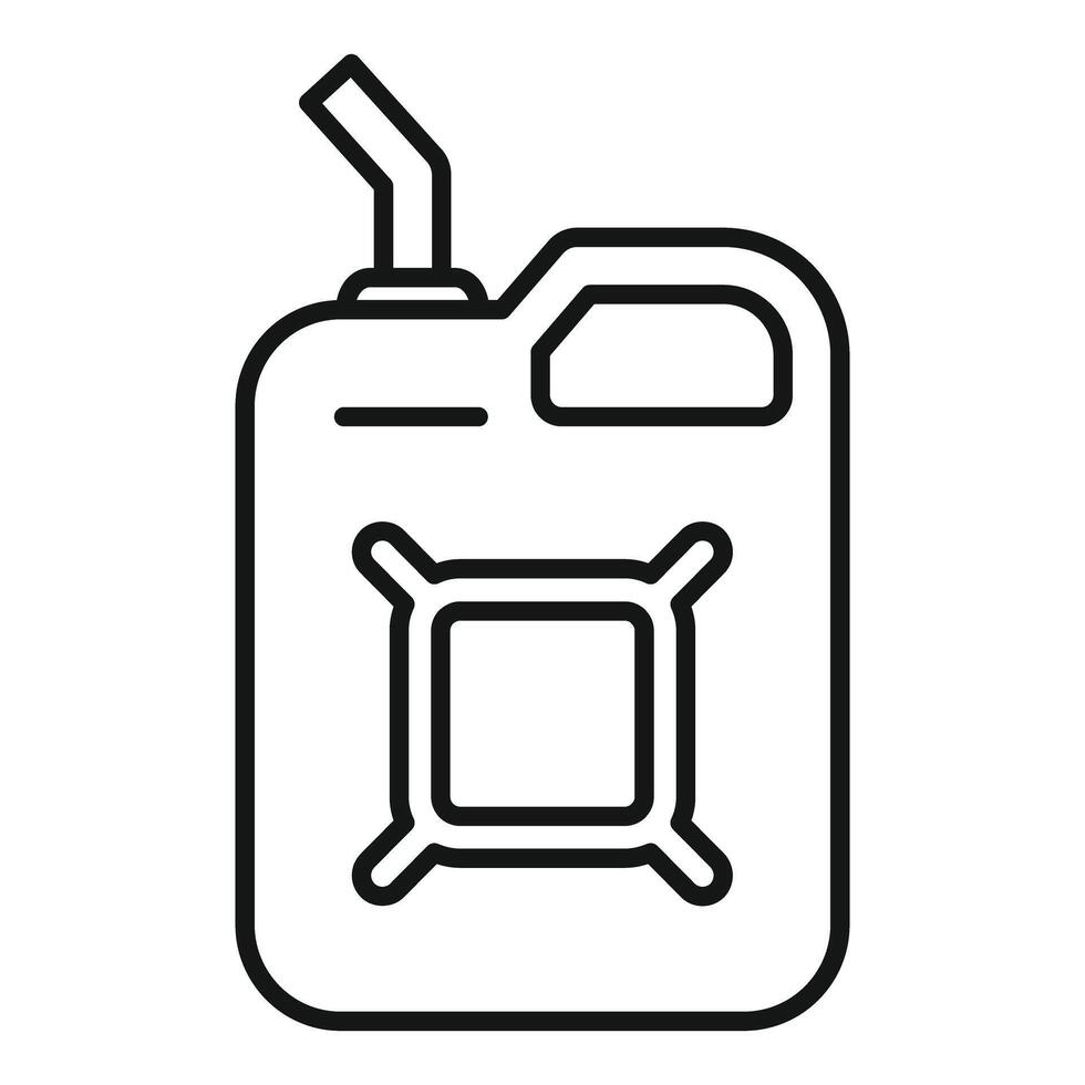 Fuel canister icon representing storing and transporting gasoline vector