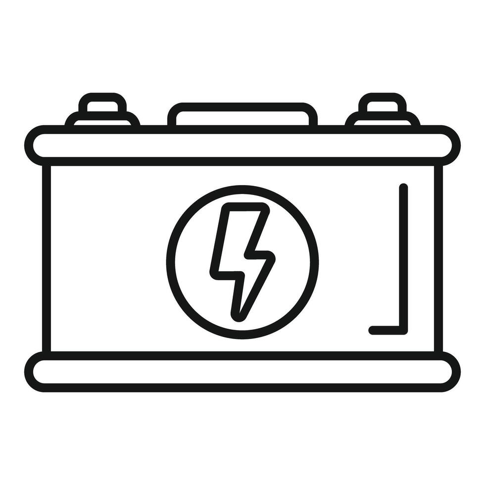 Car battery icon representing electricity providing power vector