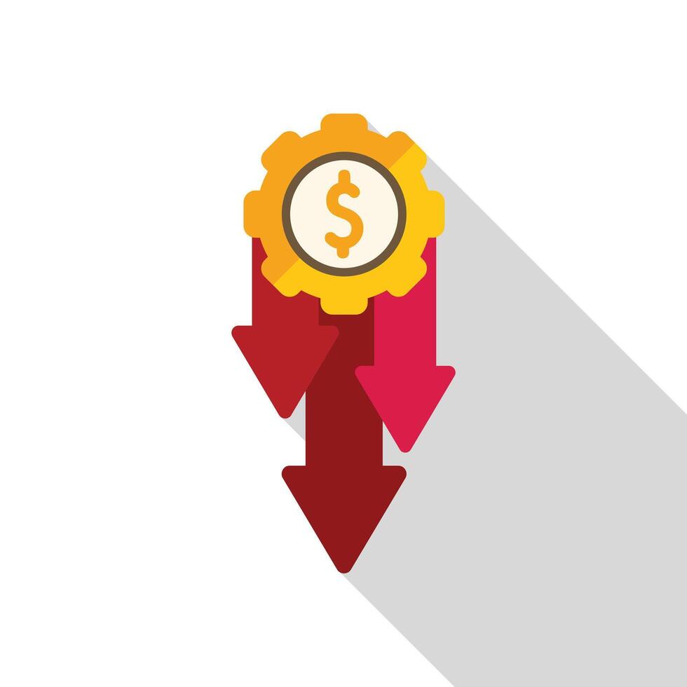 Money production system generating decreasing income streams vector