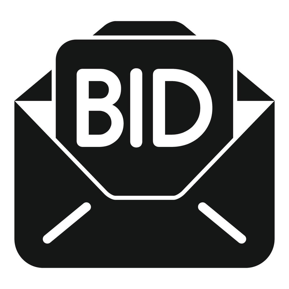 Email containing bid for online auction purchase vector