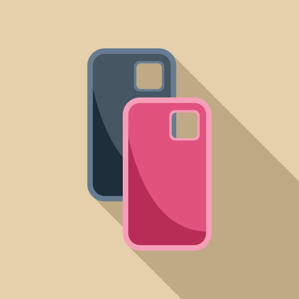 Smartphone case showing camera lens opening vector