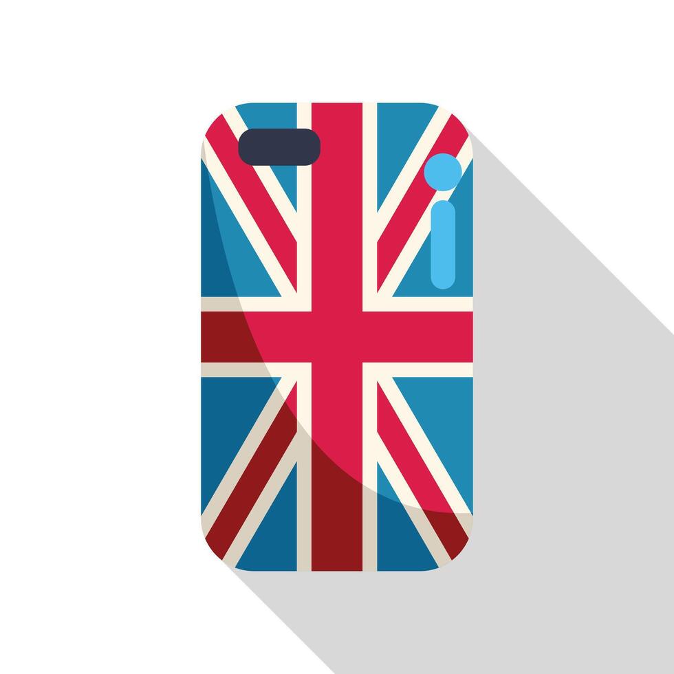 Smartphone showing union jack flag of great britain vector