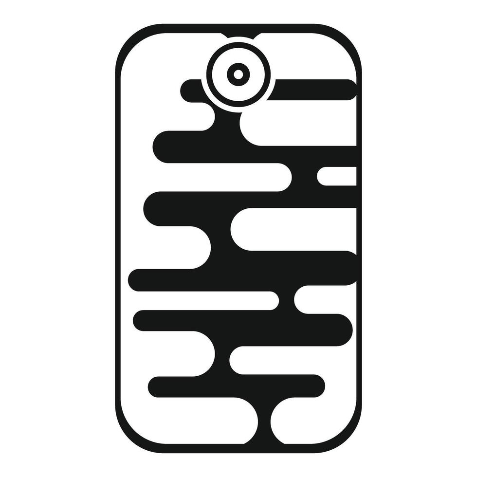 Smartphone showing abstract data visualization icon vector