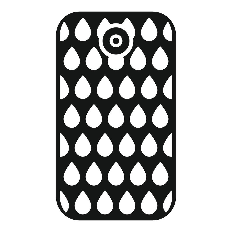 Smartphone waterproof case showing water drop pattern vector
