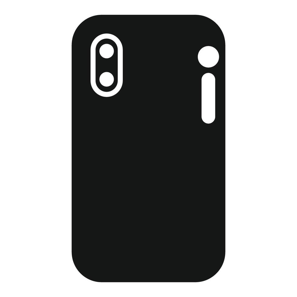 Back side of smartphone with two cameras and flashlight vector