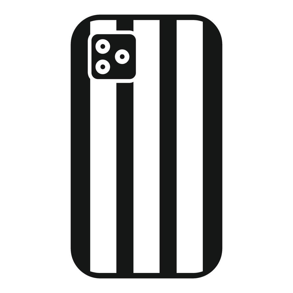 Back side of smartphone with multi camera showing modern design vector