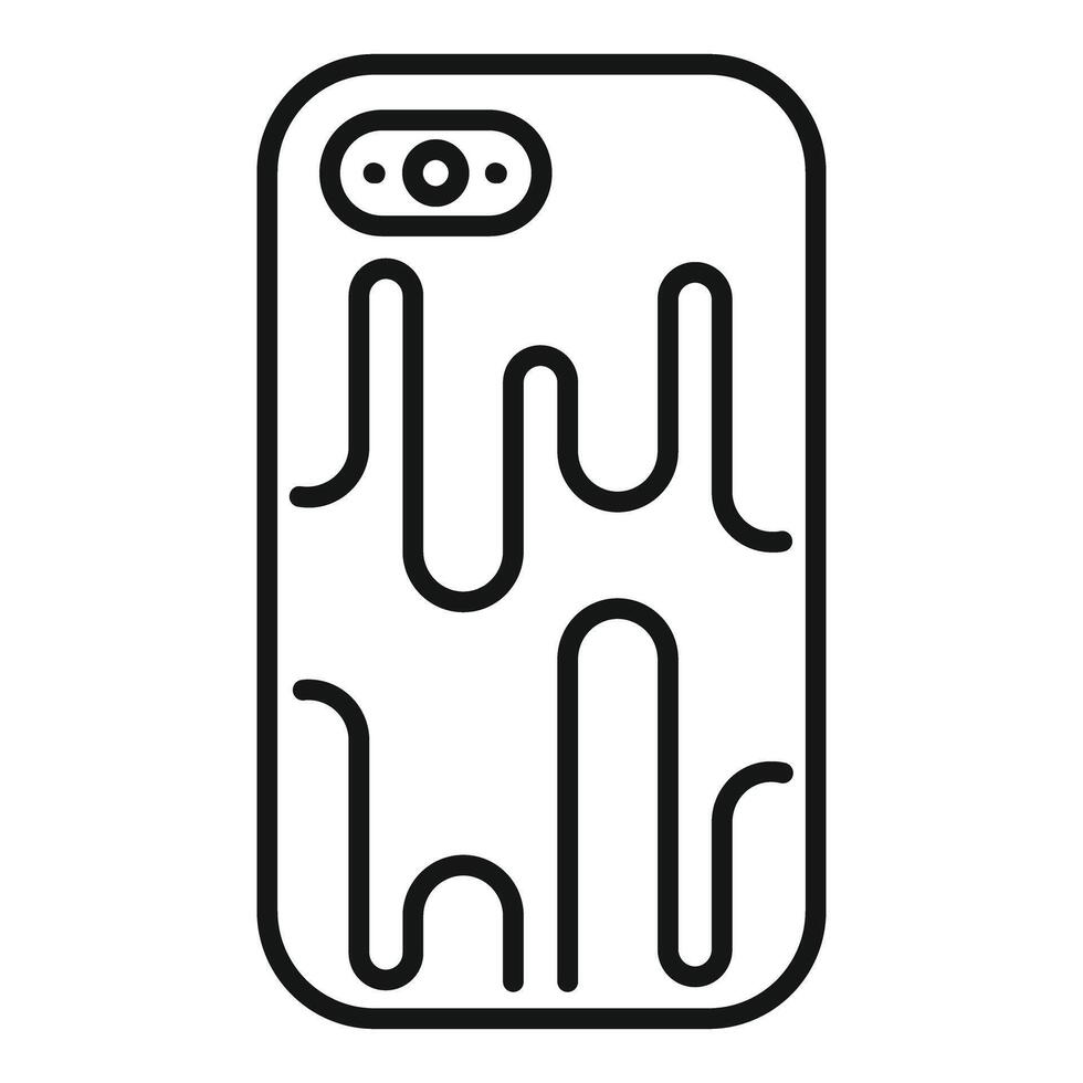 Smartphone case with a melted plastic design vector
