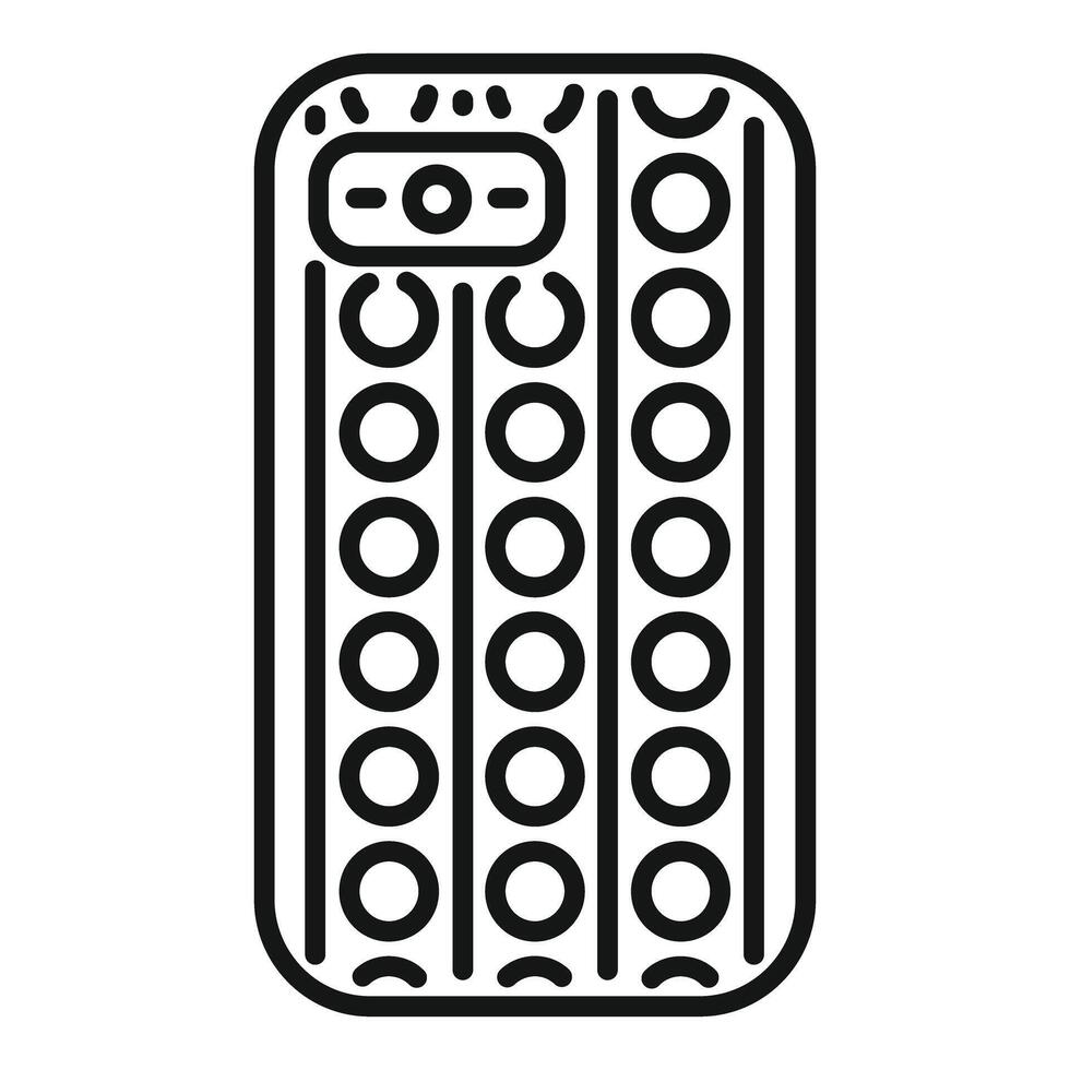 Pop it phone case combining style and stress relief vector