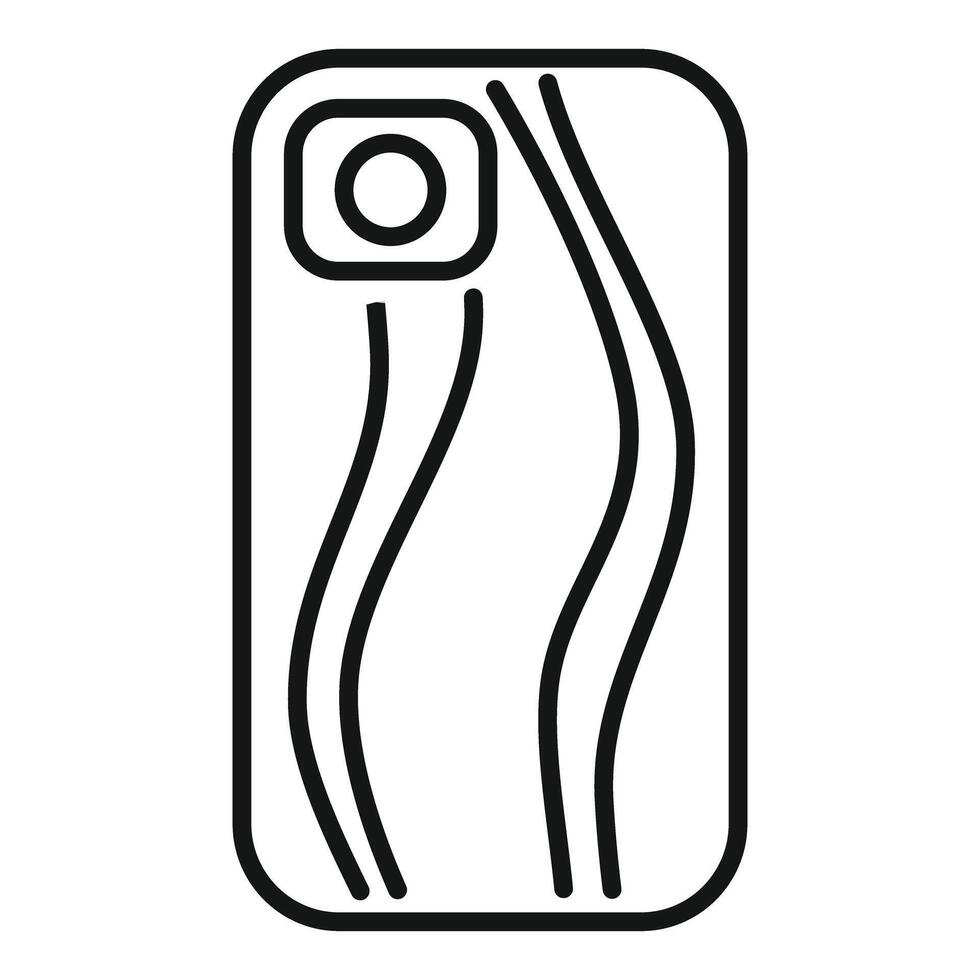 Smartphone showing fingerprint sensor icon for security access vector