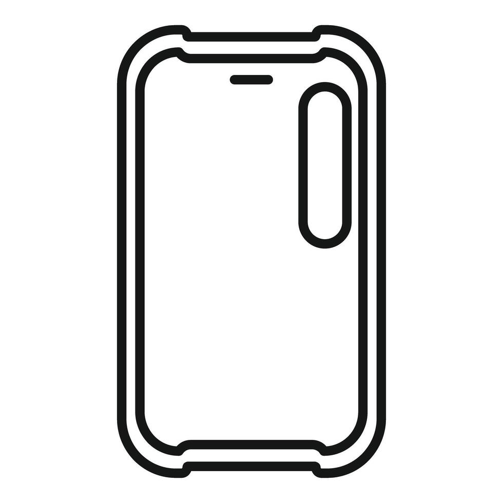Smartphone case protecting from damage icon vector