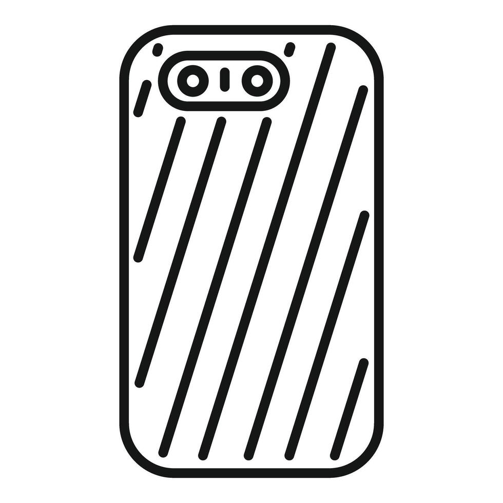 Smartphone case with stripes covering back for protection vector