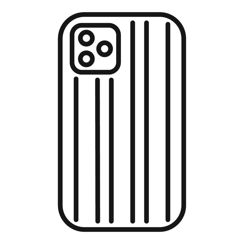 Smartphone showing american flag design on back cover vector