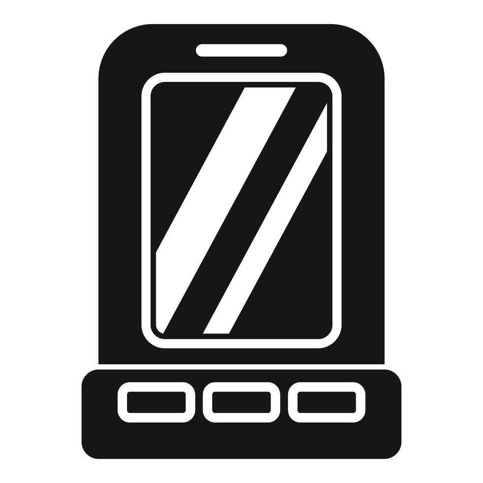 Mobile phone with buttons showing smartphone using touchscreen technology icon retro style vector