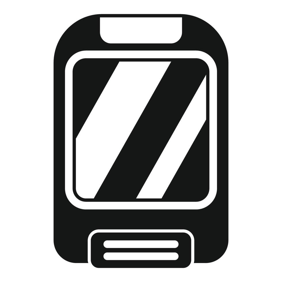 Futuristic smartphone showing blank screen with diagonal lines vector