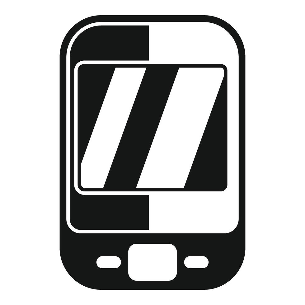 Smartphone showing loading status bar icon vector