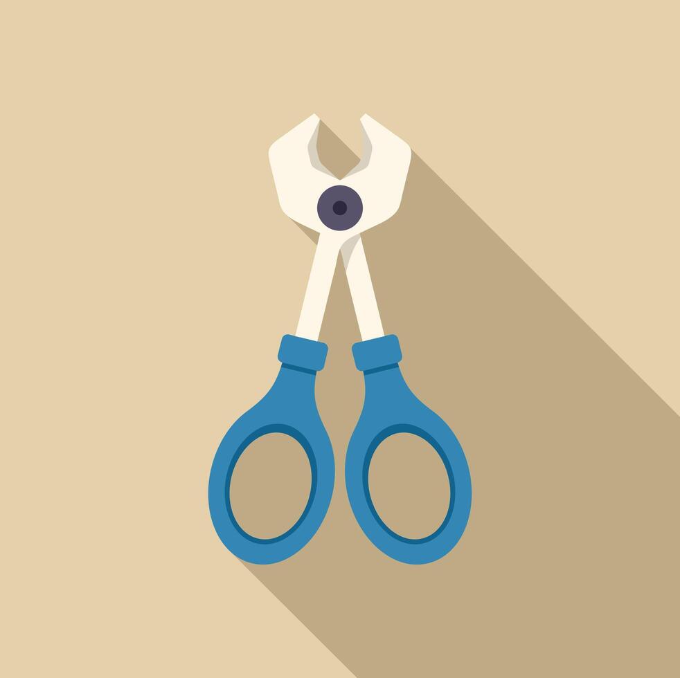 Blue pliers tool for handyman repairing and fixing vector