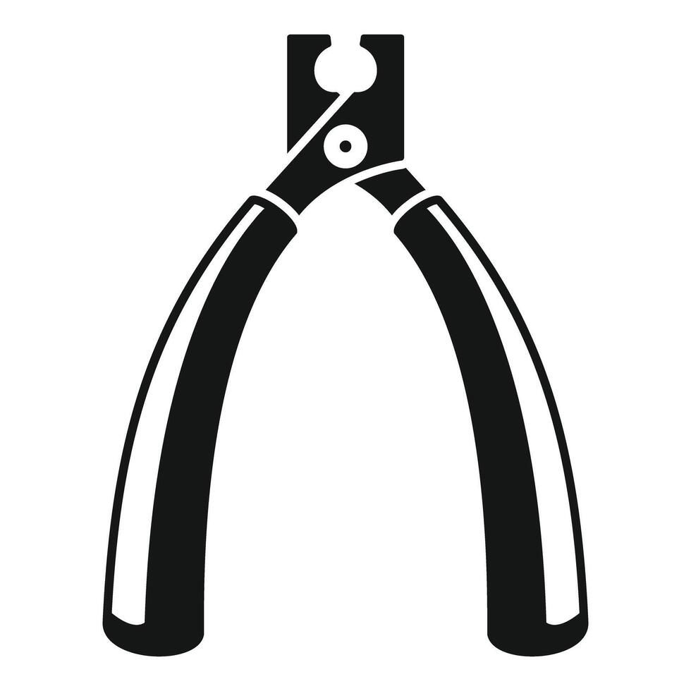 Dog nail clipper being held for pet grooming procedure vector