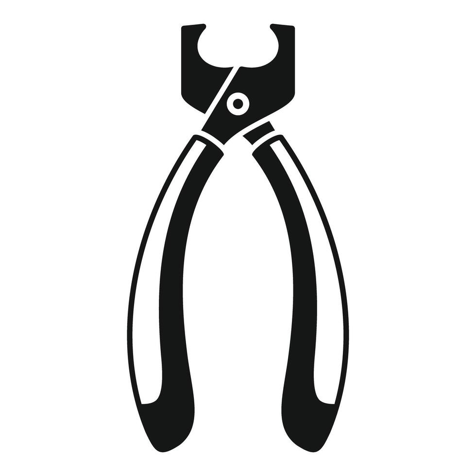 Black metal pet nail clipper for grooming vector