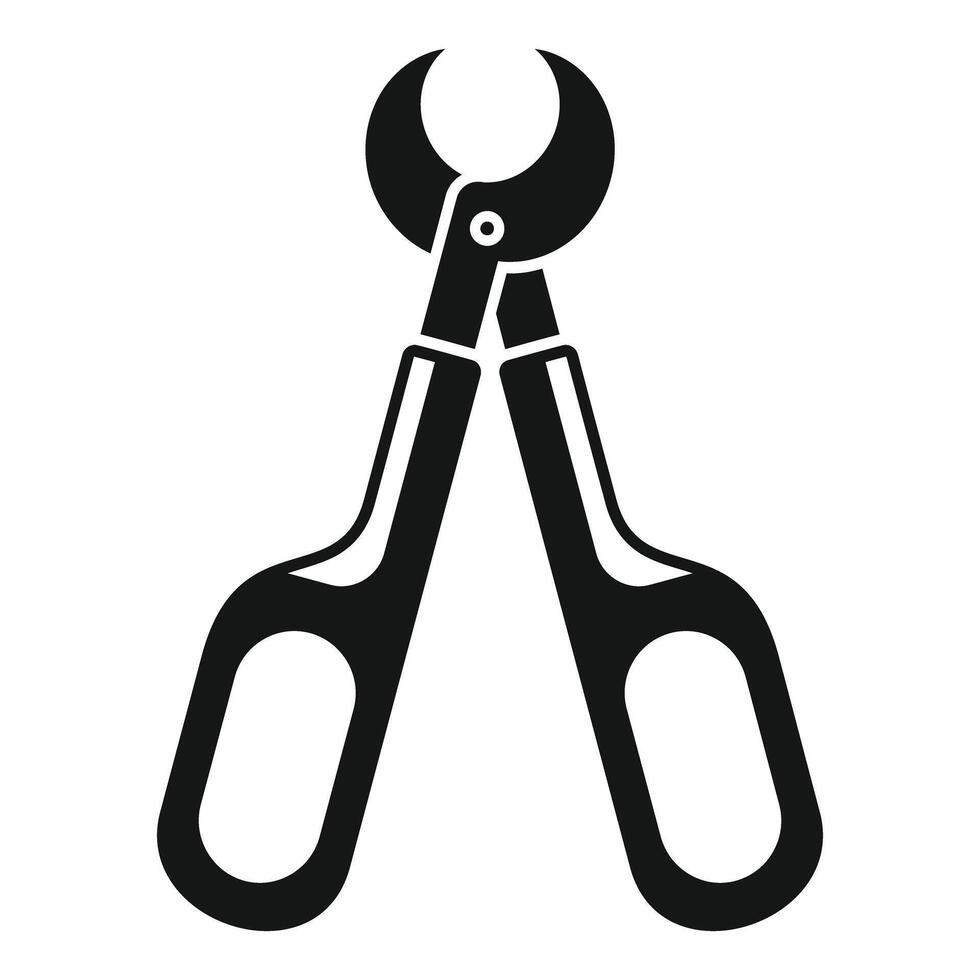 Secateur tool for cutting branches icon, simple style vector