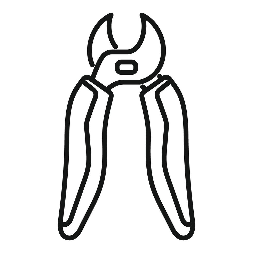 Pliers icon representing holding or pulling objects vector