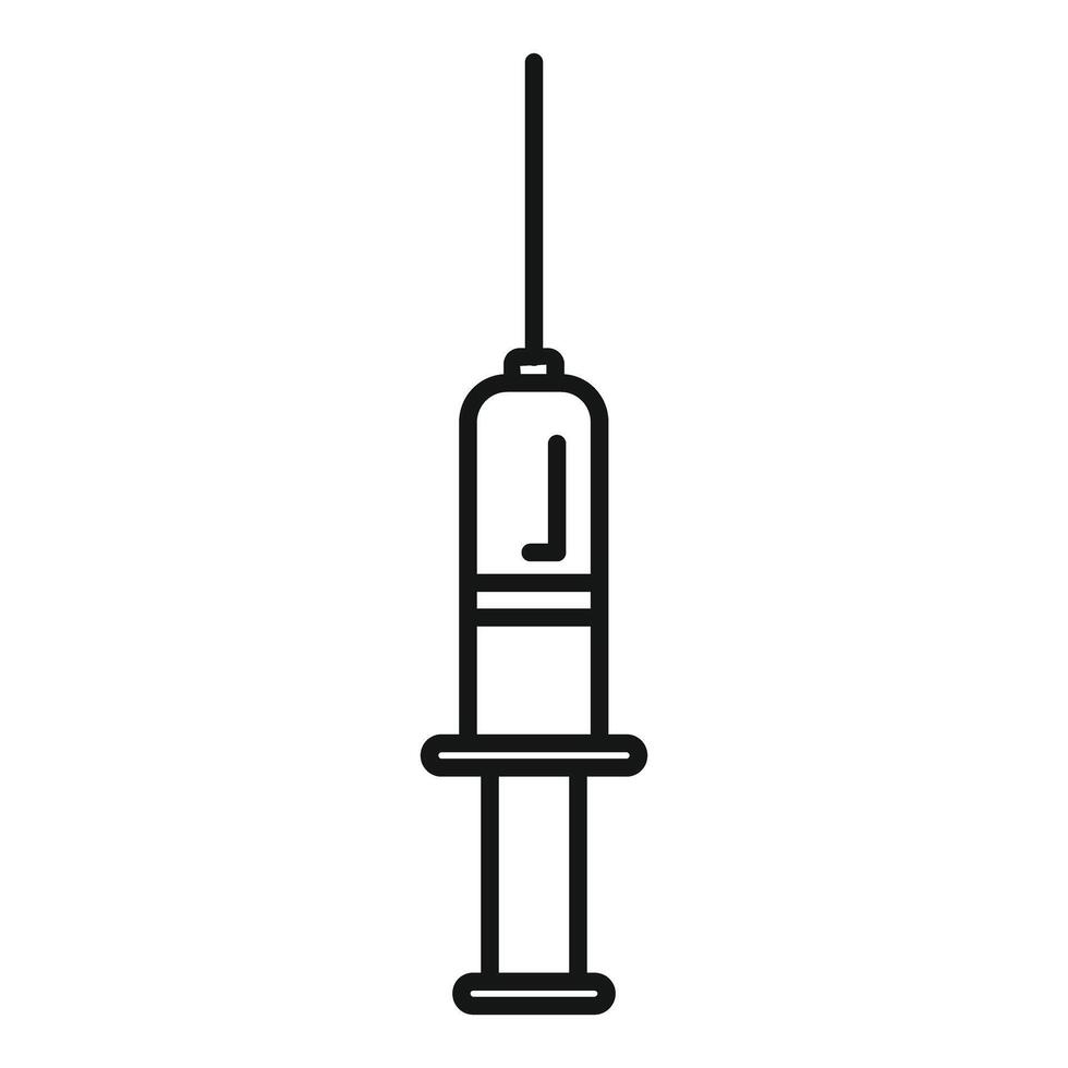 Simple syringe icon representing medical injections and healthcare vector