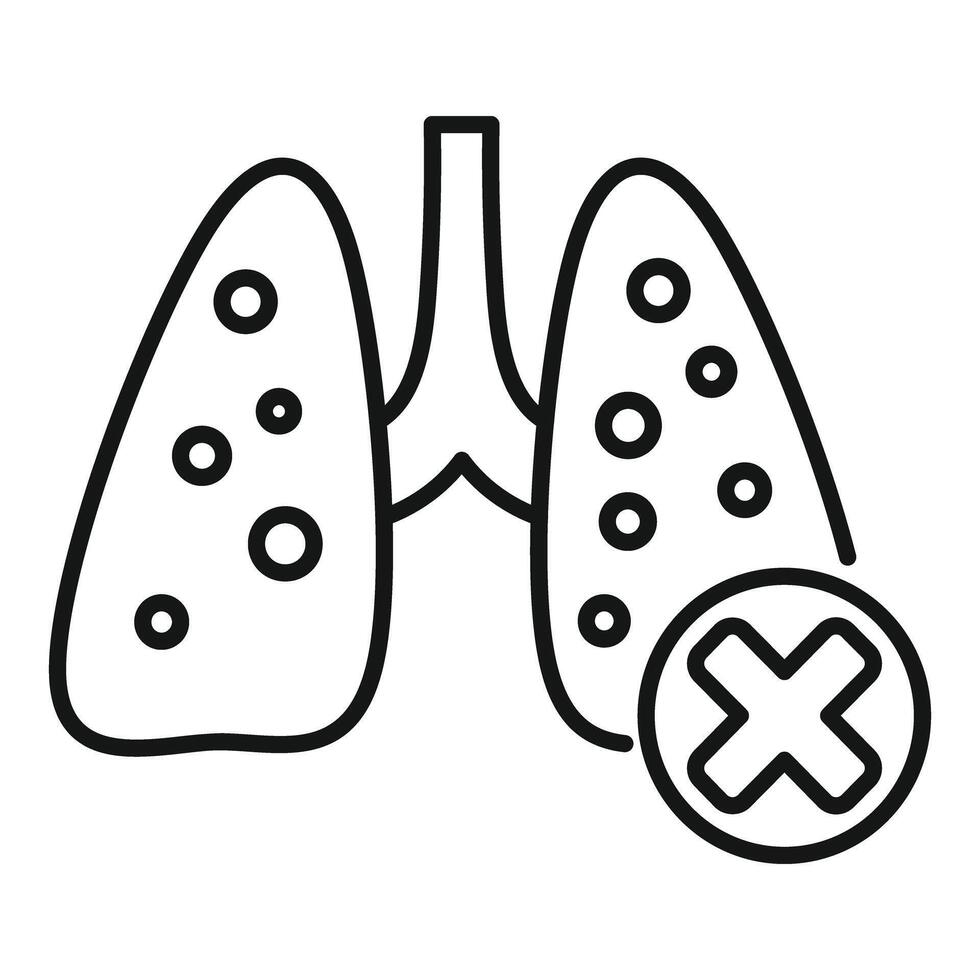 Diseased lungs showing pneumonia or tuberculosis vector