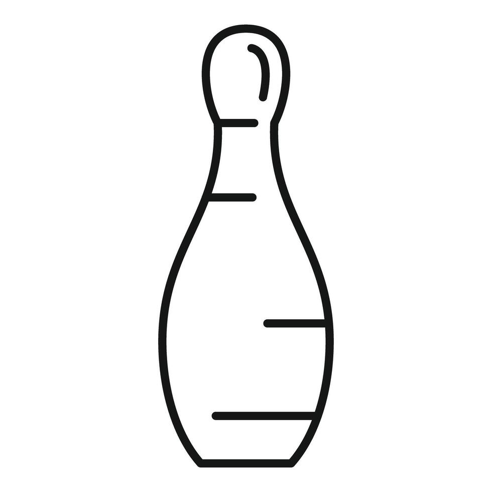 Bowling pin standing tall for fun and games icon vector