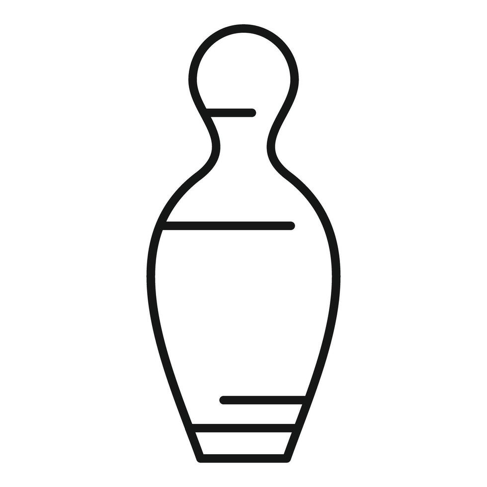 Bowling pin icon representing bowling game and strike vector