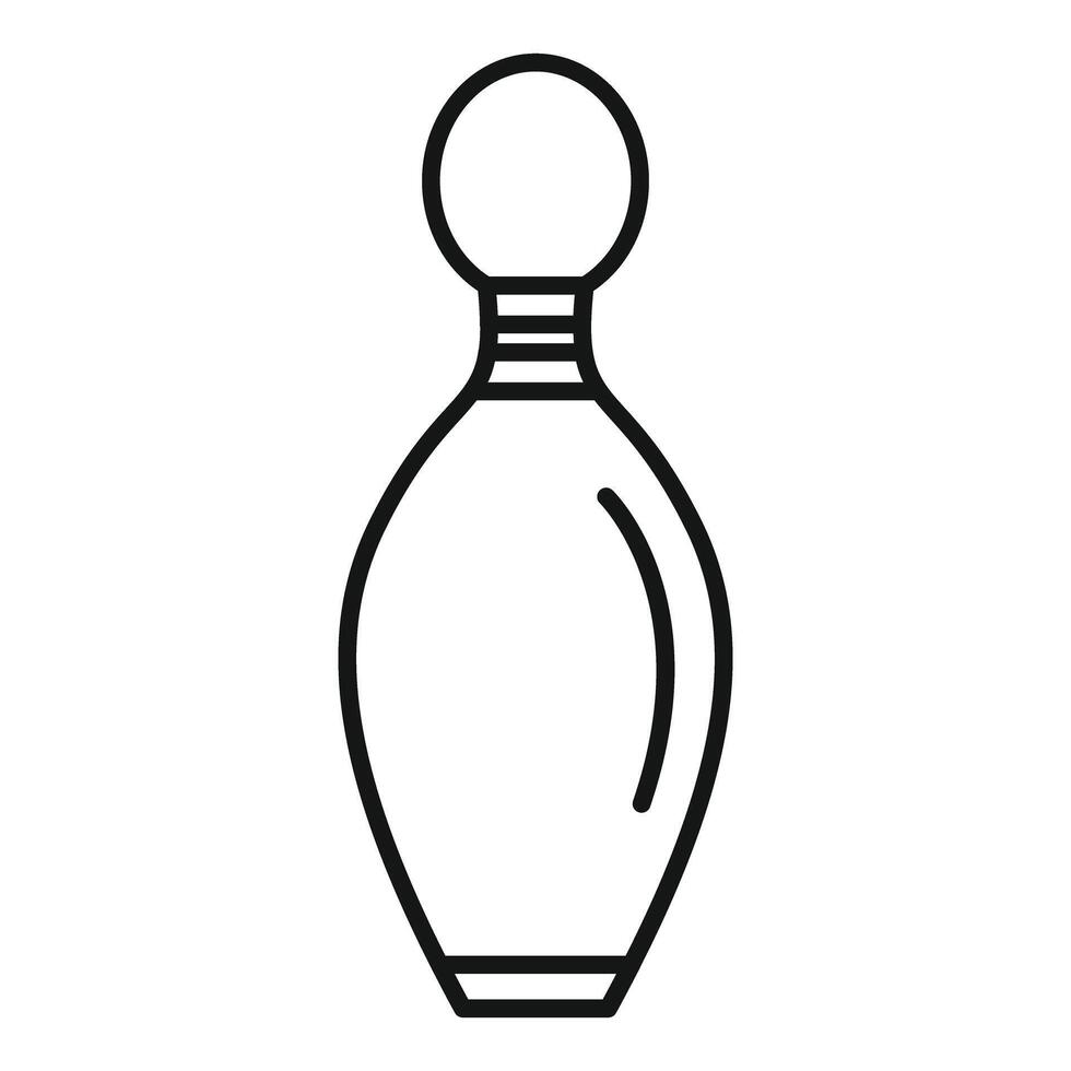 Bowling pin standing tall in bold outline style vector