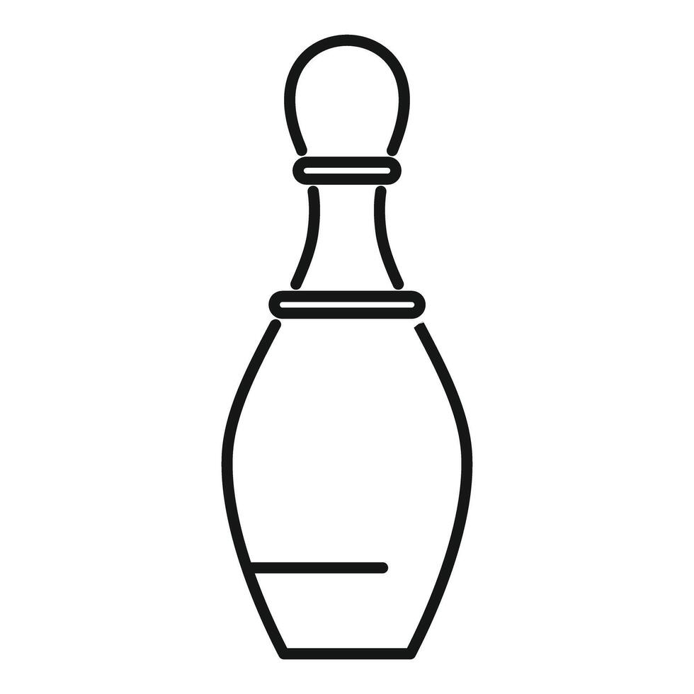 Classic bowling pin icon representing strike and spare in bowling game vector