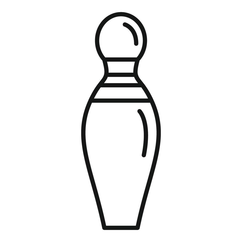 Bowling pin minimalistic icon representing bowling game and leisure activity vector
