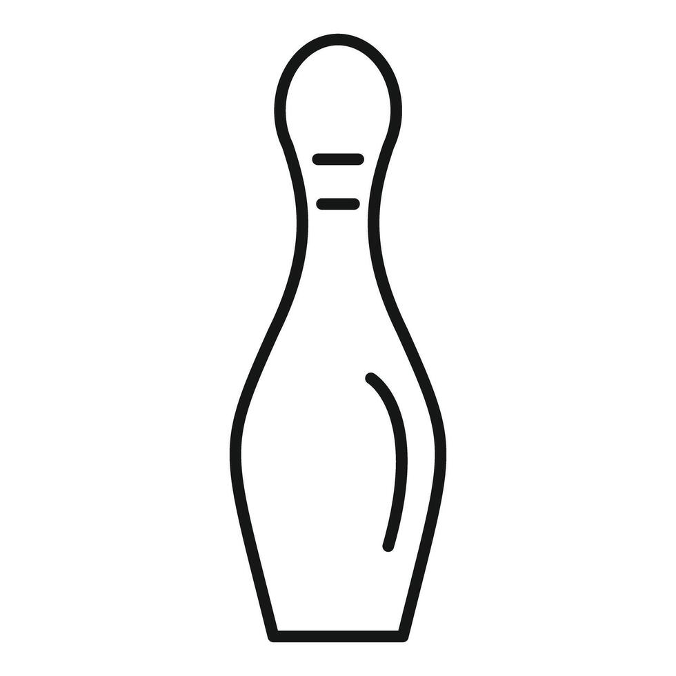 Bowling pin icon representing bowling sport and leisure activity vector