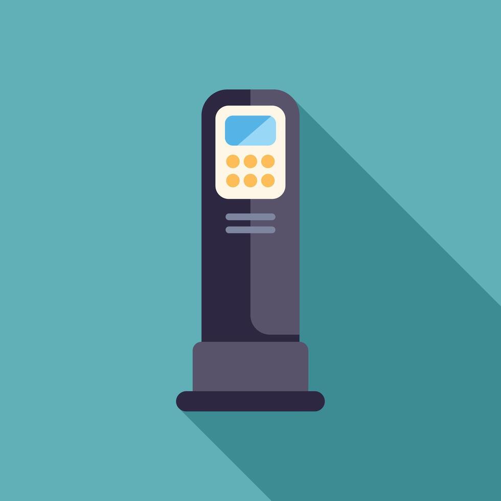 Modern parking meter accepting contactless payment using nfc technology vector