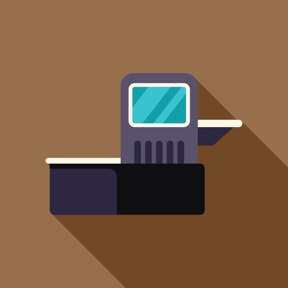Airport body scanner detecting for dangerous and illegal items vector