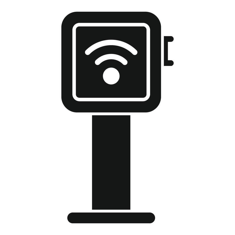 Street wifi terminal showing wifi icon for internet connection vector