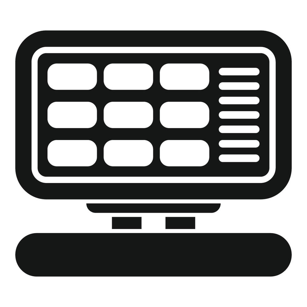 Electronic test result with buttons showing medical analysis concept vector