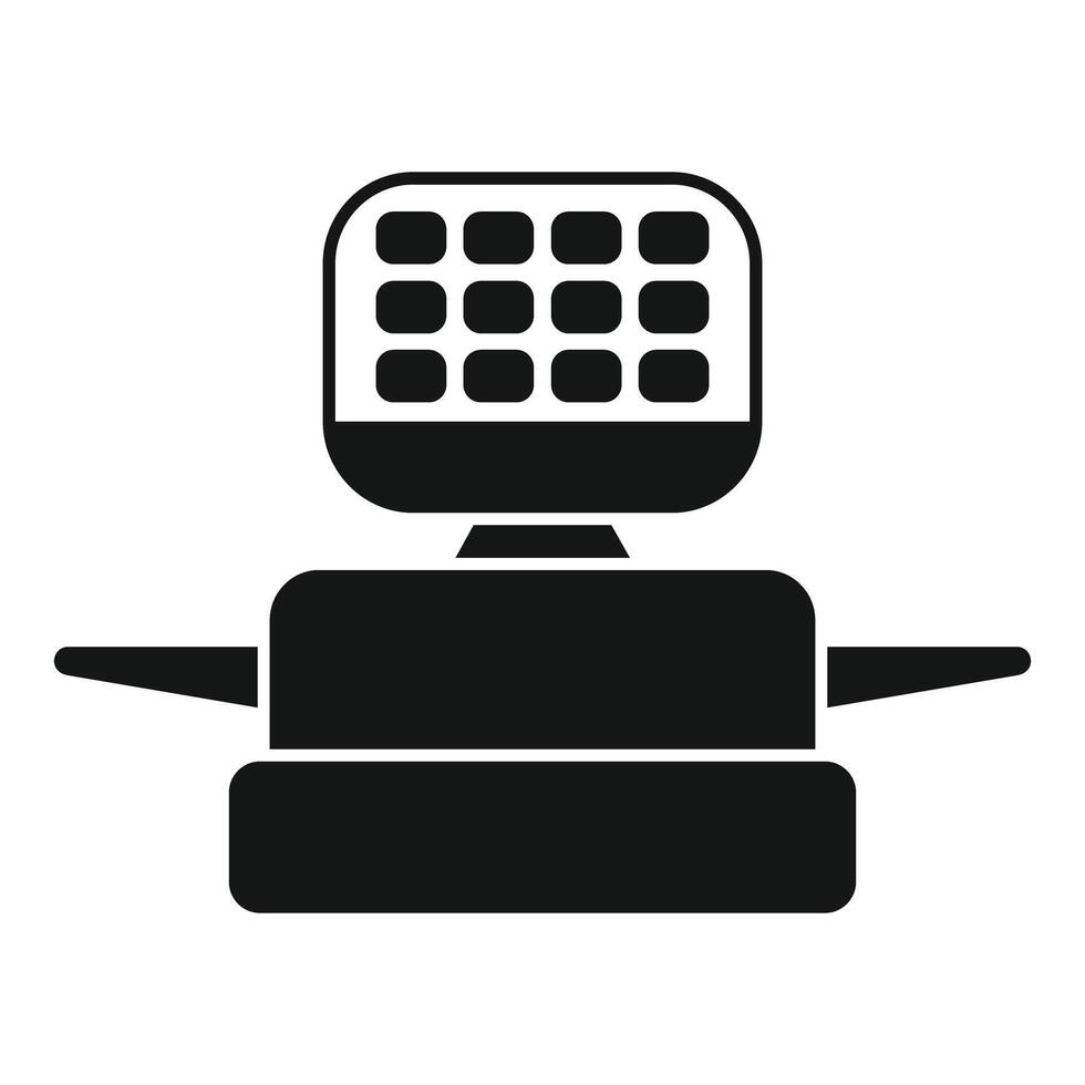 Digital cash register showing total amount being paid vector