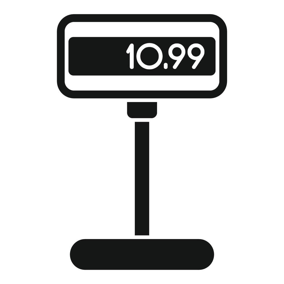 Electronic price tag displaying price icon vector
