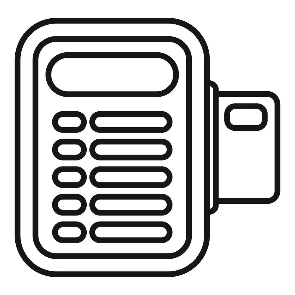Payment terminal accepting contactless payment using nfc technology vector