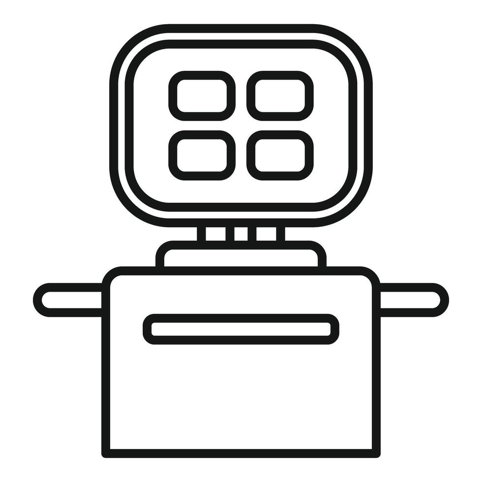 Medical equipment showing ultrasound machine for diagnosis vector